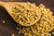 Loose Bee Pollen on wooden spoon for the article "5 Bee Pollen Benefits"