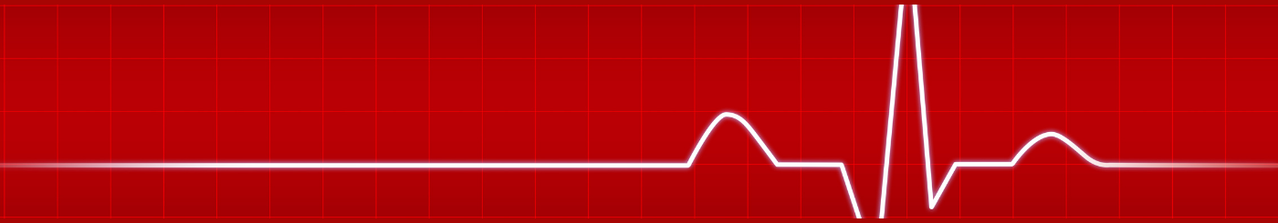 红色背景上的心脏跳动线，代表支持心脏健康的保健品