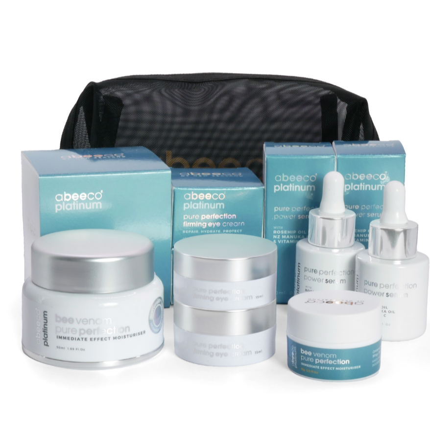 abeeco pure perfection skincare bag set